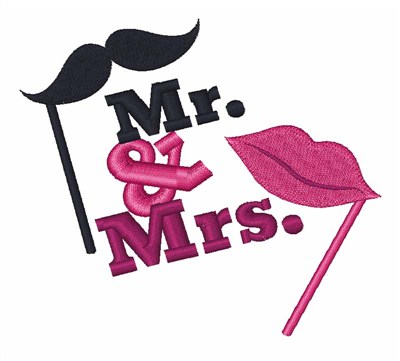 Mr & Mrs Machine Embroidery Design