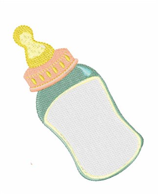Baby Bottle Machine Embroidery Design