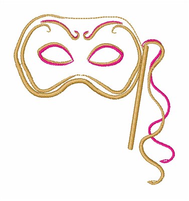 Party Mask Machine Embroidery Design