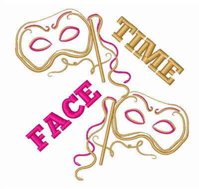 Face Time Machine Embroidery Design