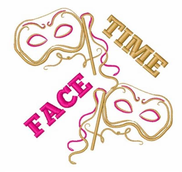 Picture of Face Time Machine Embroidery Design