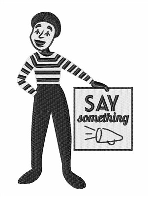 Say Something Machine Embroidery Design
