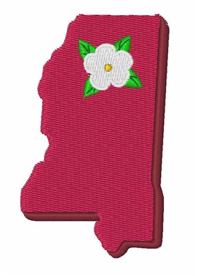 State Of Mississippi Machine Embroidery Design