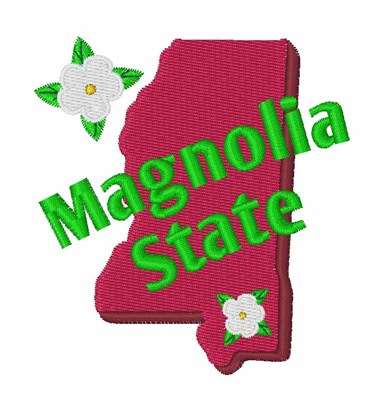 Magnolia State Machine Embroidery Design