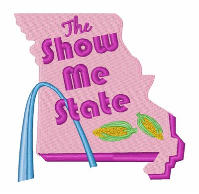 Show Me State Machine Embroidery Design