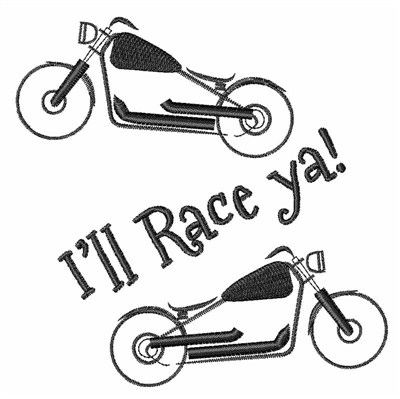 Race Ya Machine Embroidery Design