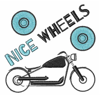 Nice Wheels Machine Embroidery Design