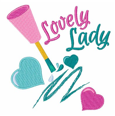 Lovely Lady Machine Embroidery Design