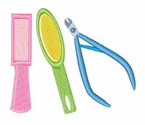 Picture of Manicure Tools Machine Embroidery Design