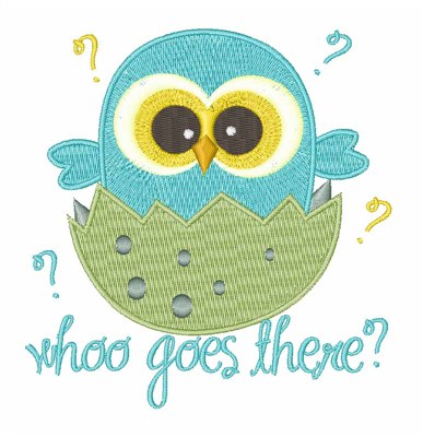 Who Goes There Machine Embroidery Design