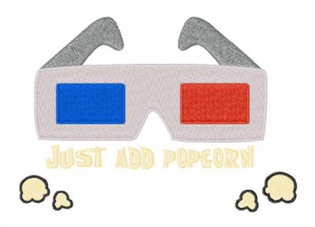 Picture of Just Add Popcorn Machine Embroidery Design