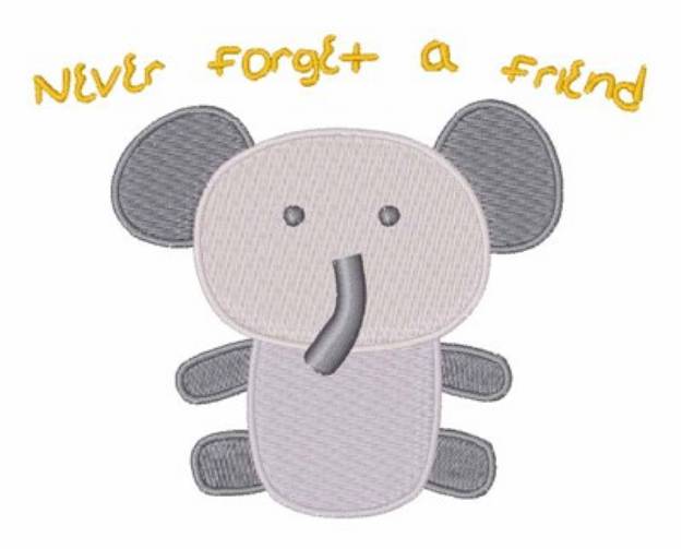 Picture of Elephant Friend Machine Embroidery Design