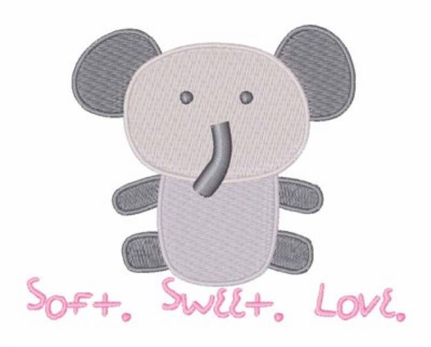 Picture of Soft Stuffed Elephant Machine Embroidery Design