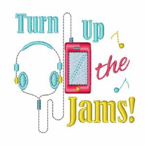 Picture of Turn Up The Jams! Machine Embroidery Design