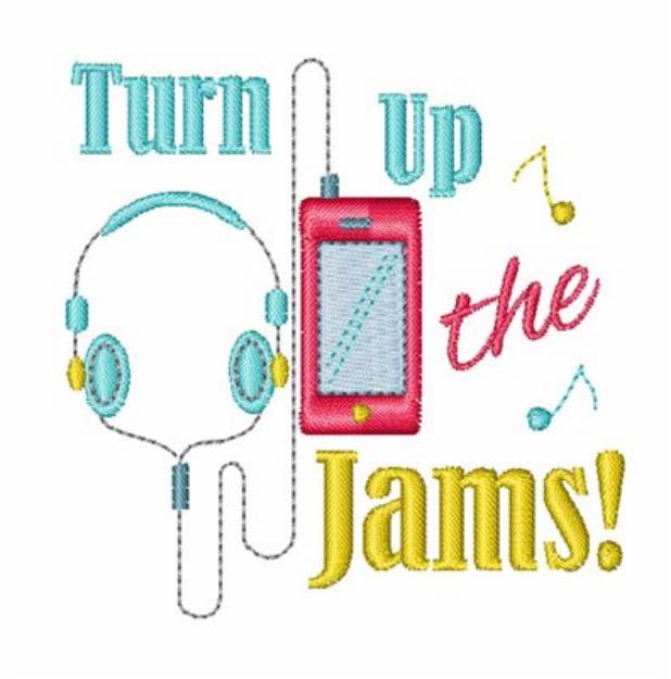 Picture of Turn Up The Jams! Machine Embroidery Design