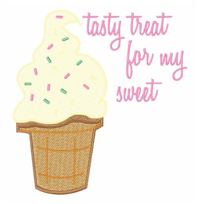 Tasty Icecream Treat Machine Embroidery Design