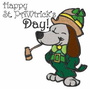 Picture of Happy St. Pawtricks Day Machine Embroidery Design