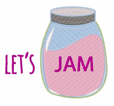 Lets Jam Machine Embroidery Design