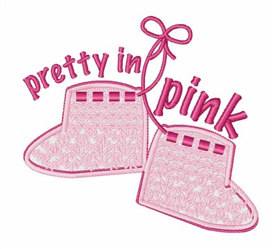 Pretty In Pink Booties Machine Embroidery Design