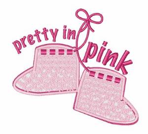 Picture of Pretty In Pink Booties Machine Embroidery Design