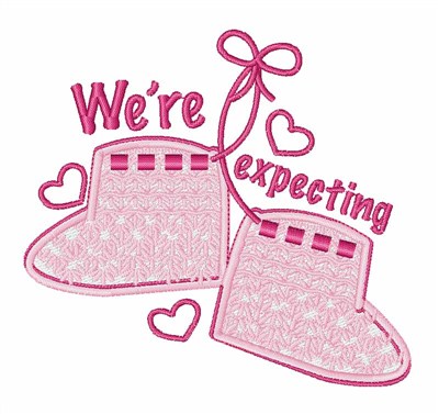 Were Expecting Machine Embroidery Design