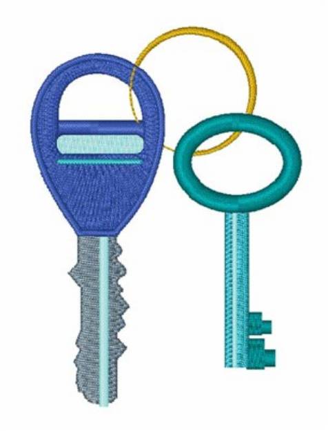 Picture of House Keys Machine Embroidery Design