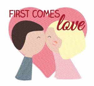 Picture of First Comes Love Machine Embroidery Design