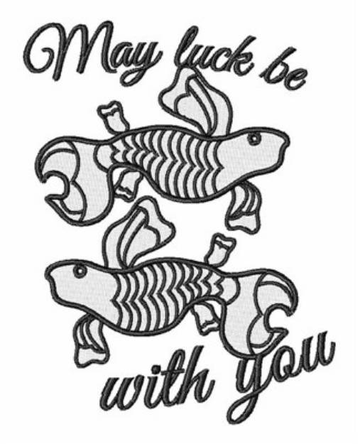 Picture of Good Luck Koi Fish Machine Embroidery Design