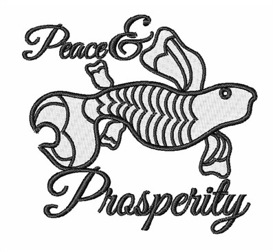 Peace & Prosperity Koi Machine Embroidery Design
