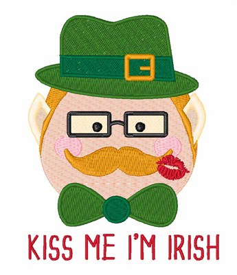 Kiss Me Im Irish Machine Embroidery Design