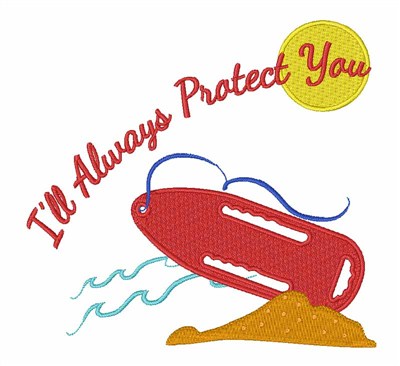 Lifeguards Protect Machine Embroidery Design
