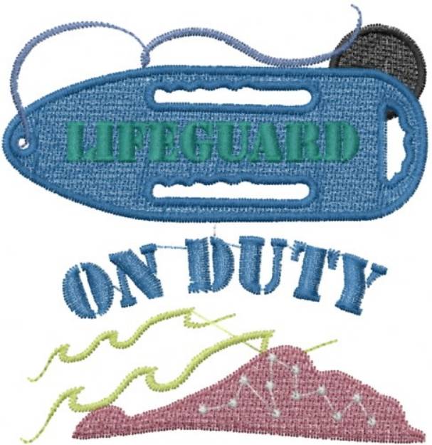 Picture of Lifeguard On Duty Machine Embroidery Design