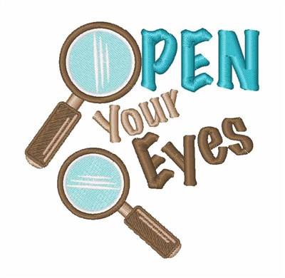 Open Your Eyes Machine Embroidery Design