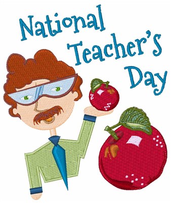 National Teachers Day Machine Embroidery Design