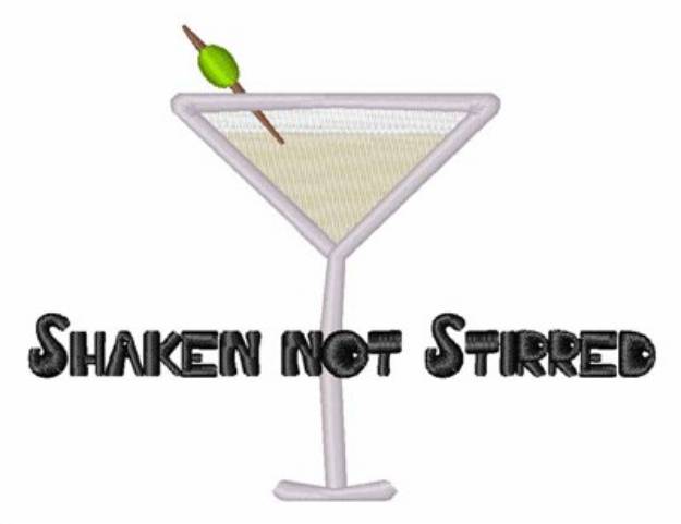 Picture of Shaken Not Stirred Martini Machine Embroidery Design