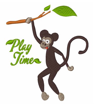 Play Time Monkey Machine Embroidery Design
