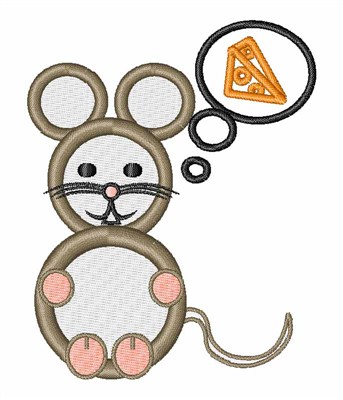 Cheese Dream Mouse Machine Embroidery Design