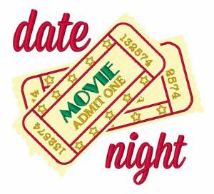 Picture of Date Night Ticket Stub Machine Embroidery Design
