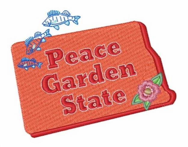 Picture of Peace Garden State ND Machine Embroidery Design