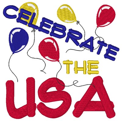 Celebrate USA Machine Embroidery Design