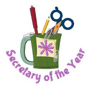 Picture of Secretary Of The Year Machine Embroidery Design