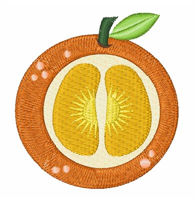 Juicy Orange Machine Embroidery Design