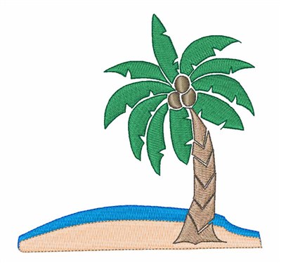 Day At The Beach Machine Embroidery Design