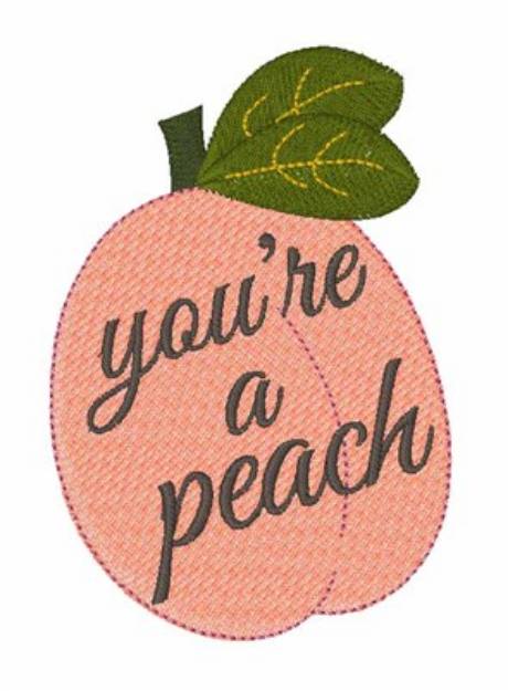 Picture of Youre A Peach Machine Embroidery Design