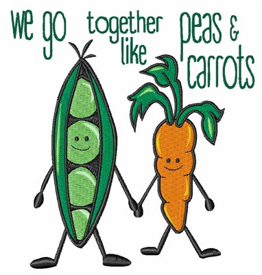 Peas & Carrots Machine Embroidery Design