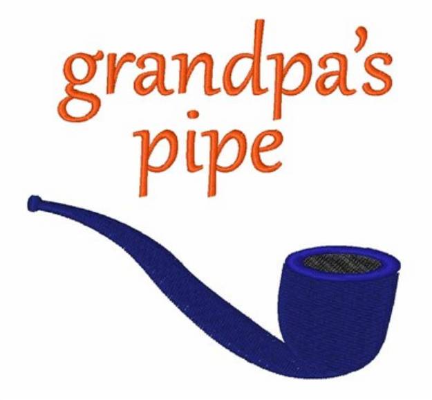 Picture of Grandpas Pipe Machine Embroidery Design