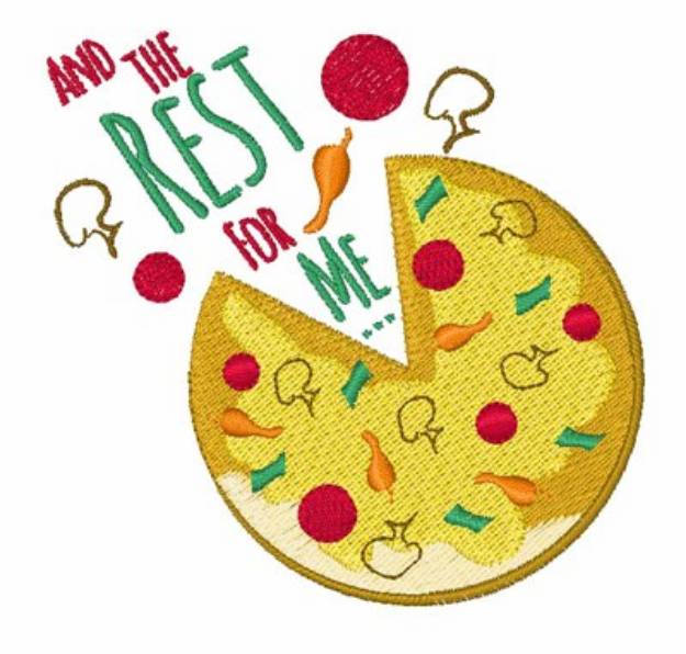 Picture of Save Me Some Pizza Machine Embroidery Design