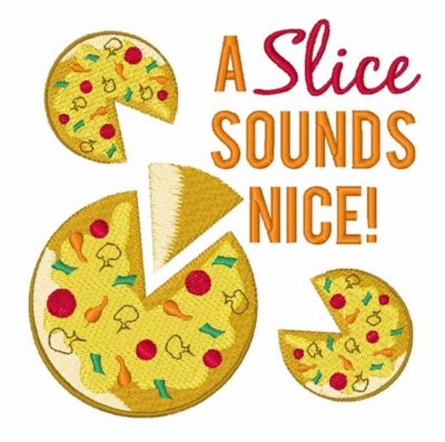 Picture of A Slice Of Pizza Machine Embroidery Design