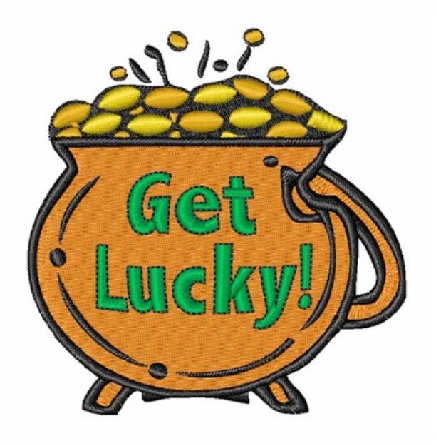 Picture of Lucky Pot O Gold! Machine Embroidery Design