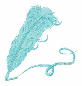 Picture of Feather Quill Pen Machine Embroidery Design